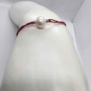 Good Luck Red String with White Pearl Charm